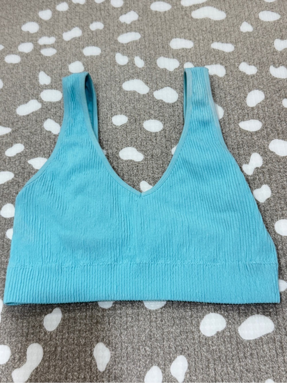 Aerie seamless padded bralette ribbed turquoise vneck tank